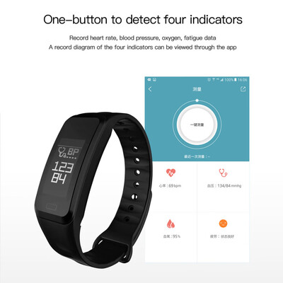 

R1 Life Waterproof Smart Bracelet Fitness Tracker Heart-rate Blood Pressure Calorie BT Sport Wristband Calls Notification Activity