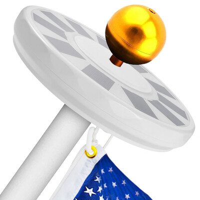 

〖Follure〗Night Outdoor Downlight Solar Flag Pole Lights Waterproof Flagpole Lamp 32 LED