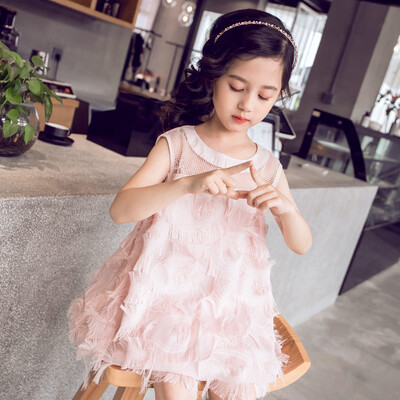 

Toddler Baby Girl Kid Lace Solid Princess Lace Tulle Party Dress Outfits Clothes