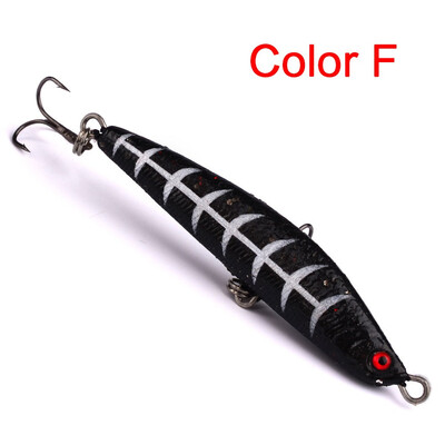 

VISSEN 1pcs 8cm 18g 3D Eyes Lead Fishing Lure Artificial Mini Swim Fish Plastic Hard Bait Sea Fishing Dive Wobblers