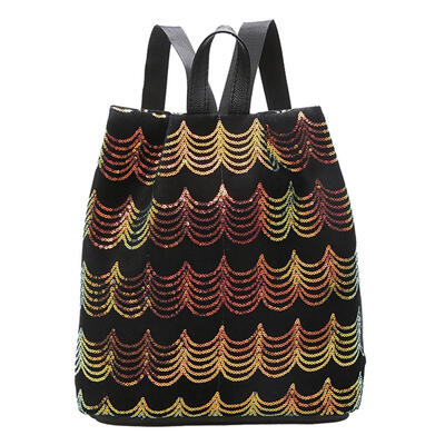 

Glitter Backpack Women PU Leather Bling Large Capacity Travel Shoulder Bag