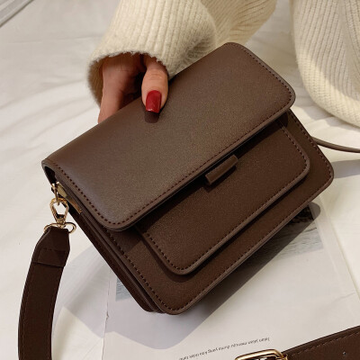 

Small bag women 2019 winter new Korean retro shoulder Messenger bag fashion simple small square bag