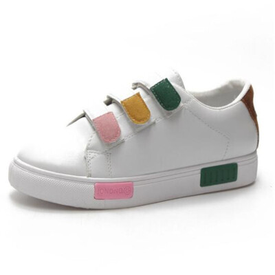 

2019 fashion women shoes casual high platform hole PU leather striped simple women casual white shoes sneakers zapatos de mujer