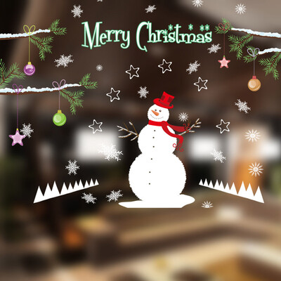 

Christmas Window Wall Stickers Decal Snowman Removable Home Room Decor