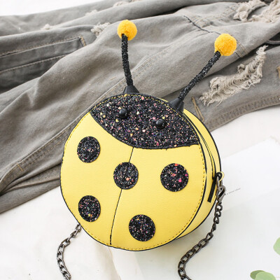 

Tailored Fashion Childrens Seven-Star Cute Ladybug Leather Shoulder Bag Messenger Bag