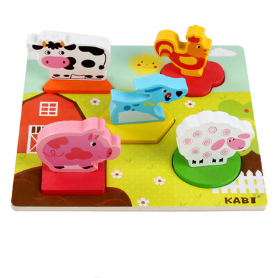 

Gotoamei Kids Baby Wooden Anime 3D Puzzle Wooden Geometric Learning Educational Toy