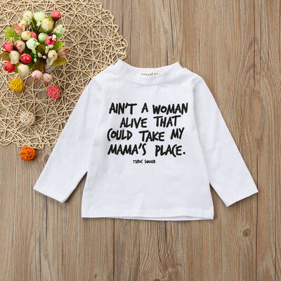 

Toddler Baby Kids Boys Girls Letter Print T-shirt Tops Clothes Outfits