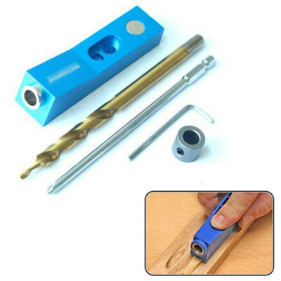

Pocket Hole Jig Set Drill Guide Kit Straight Hole Locator Woodworking Tools