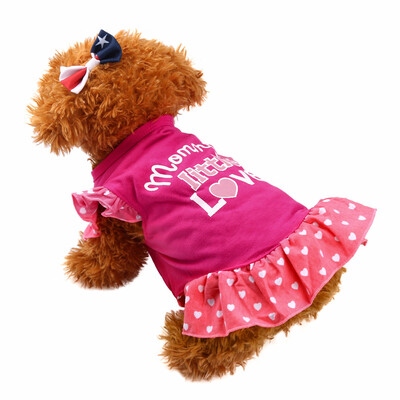 

Gobestart Summer Cute Pet Puppy Small Dog Cat Pet Dress Apparel Clothes Fly Sleeve Dress