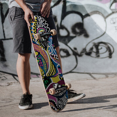 

〖Follure〗Thickened Matte Non-slip Wear Resistant Skateboard Stickers Laptop Luggage Decal