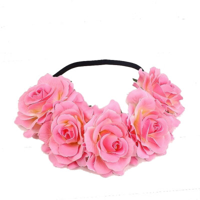 

〖Follure〗Fashion Women Girls Flower Head Hollow Elastic Hair Band Headband Wedding Party