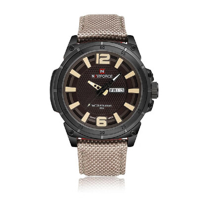 

NAVIFORCE Fashion Analog Quartz Watch 3ATM Water Resistant Good Quality Unique Nylon Watchband Casual Man Wristwatch with DateWee