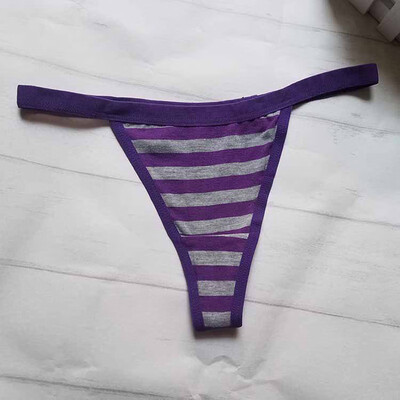 

Women Low Waist Briefs Sexy Fashion Thong Comfortable Underwear Striped Lingerie