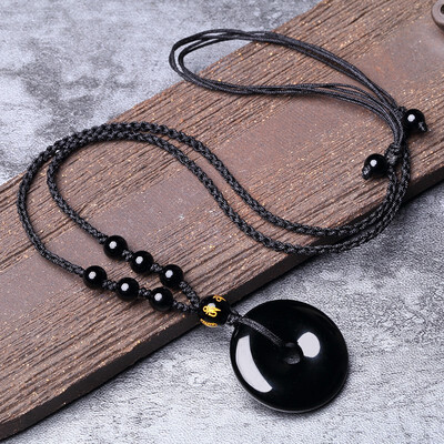 

Obsidian Pendant Pendant Mens Necklace Jewelry