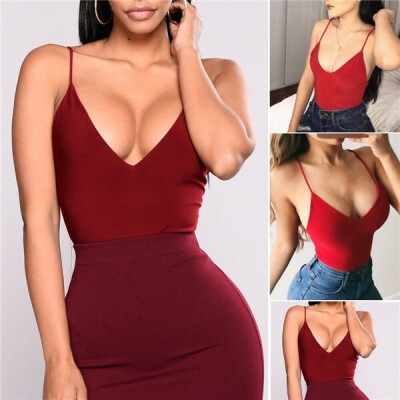 

Sexy Women Summer Casual V neck Tank Top Vest Blouse Sleeveless Crop Tops Shirt