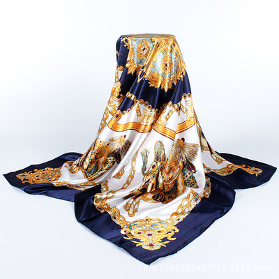 

Korean version of the silk scarf large square scarf satin scarf chain large square factory outlet