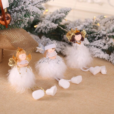 

Christmas Plush Standing Angel Doll Desk Window Christmas Tree Decorations 3PCS