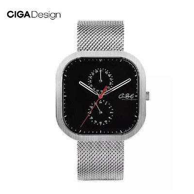 

Xiaomi youpin CIGA Design Quartz Watch P Series Mens Wristwatches 3ATM Waterproof Multi-dial 5 Pointer Square Watch