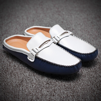 

Half slippers mens summer heels cool lazy people pedal bean shoes mens slippers mens trendy sandals mens wear