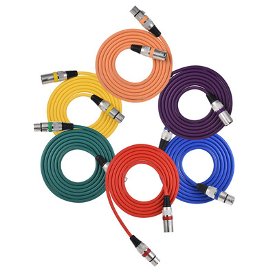 

ammoon 2m 66ft XLR Male to Female Cable Cord Straight Plugs for Microphone Mixer Loudspeaker Amplifier Equalizer 10-Pack in 10