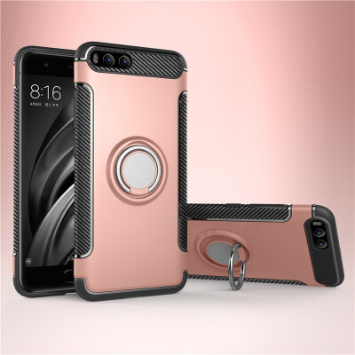 

Back Cover For Xiaomi Mi 6 Mi6 Case Car Holder Stand Hard PC Silicon Ring Suction Bracket Celulars Fecoprior