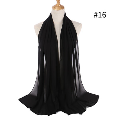 

Monochrome ethnic pearl chiffon bubble towel headband selling high quality Muslim women hijab scarf