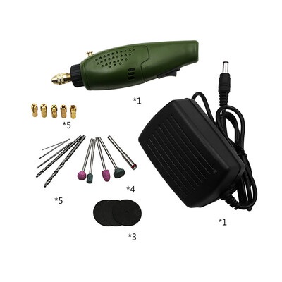 

〖Follure〗19PCS Mini Electric Grinder Tool Polishing Drilling Engraving Grinding Set 12V