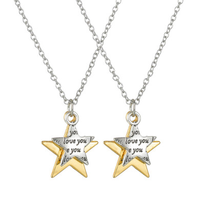 

Minimalism Heart Star Moon Necklace Round Hollow Choker Necklaces Korean Metal Gold Pendant Necklace For Women Couple Jewelry