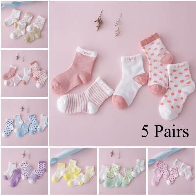 

Lot 5 Pairs Infant Baby Toddler BOY Socks Cotton 05Y Girl Cartoon NewBorn Kids