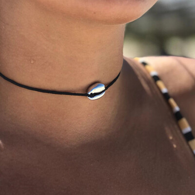 

Golod Silvery Color Black Velvet Choker Necklace For Women Lucky Maxi Chokers Necklace Chocker collares collier ras du cou