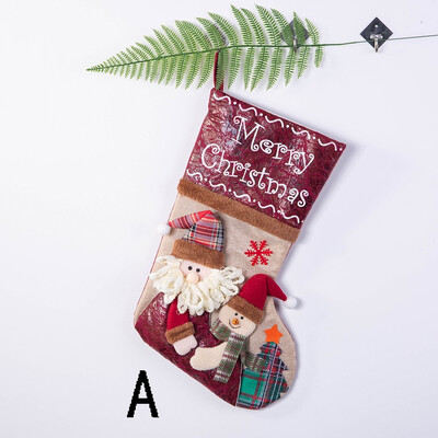 

〖Follure〗Christmas Stockings Mini Socks Santa Candy Gift Bag Christmas Tree Decorations