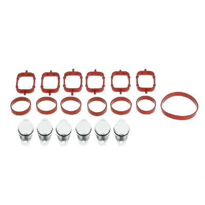 

6 PCS 22mm Diesel Swirl Flap Blanks Replacement Bungs with Intake Manifold Gaskets for BMW 320d 330d 520d 525d 530d 730d