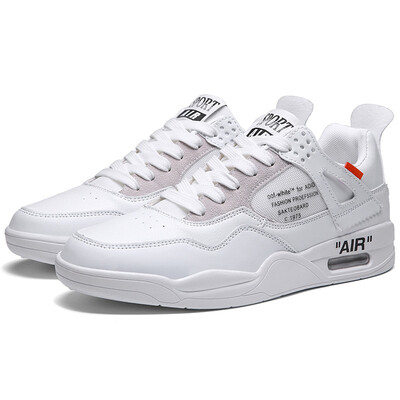 

2019 summer shoes aj4 air cushion running white shoes low to help casual mens shoes mesh breathable new sports shoes men