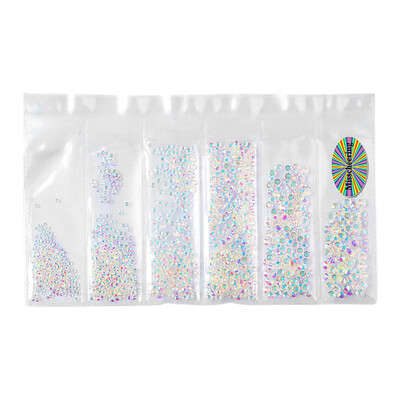 

Gobestart Nail Art Rhinestones Glitter Diamond Crystal Gems 3D Tips DIY Decoration