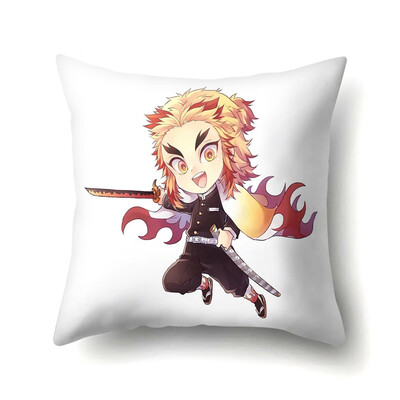 

Japanese Anime Demon Slayer Throw Pillowcase Kamado Tanjirou Kamado Nezuko Decorative Pillow Case
