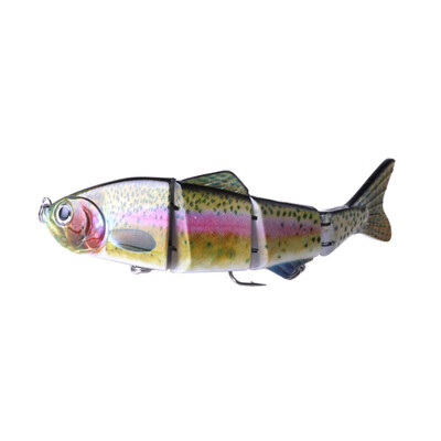 

New Hot 15cm Artificial Bait False Multi Joint Fish Shape ABS Lure Fishing Lure With 2 Treble Hooks