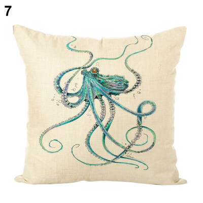

45x45cm Turtle Octopus Pillow Case Cushion Cover Home Cafe Sofa Bed Car Decor