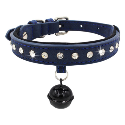 

Pet Dog PU Leather Diamond Collar Breakaway Necklace Kitten Rhinestone For Leash Pet Dogs Collar Accessories