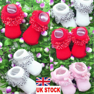 

UK 0-12Months Baby Girls Tutu Socks Lace Newborn Infant Sock Cotton Short Socks