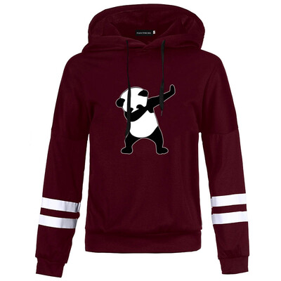 

2019 Women New Hoodie Cute Panda Printed Hooded Hoodie Funny Graphic Pullover Sweatshirt