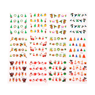 

12Pcs Nail Art Decoration 3D Christmas Nail Water transfer stickers