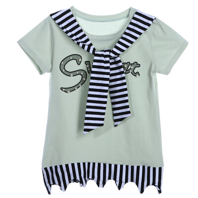 

Kids Children Short Sleeve Soft T-shirt Girls Letter Print Tops Clothes
