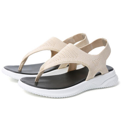 

Women Sandals 2019 New Female Shoes Woman Summer Wedge Comfortable Sandals Ladies Slip-on Flat Sandals Women Sandalias