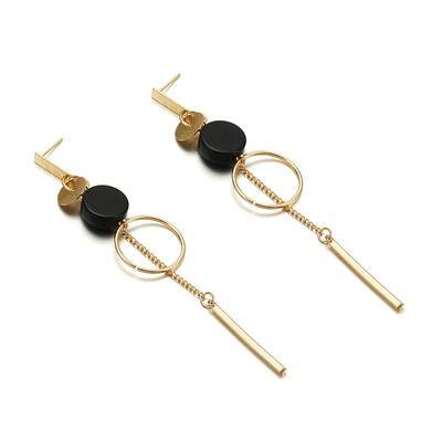 

Korean Style Asymmetrical Earrings Geometric Drop Earrings Rhinestone Circle Acrylic Shell Earrings Temperament Earring jewelry