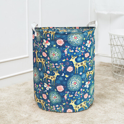 

Siaonvr Waterproof Canvas Laundry Clothes Basket Storage Basket Folding Storage Box A