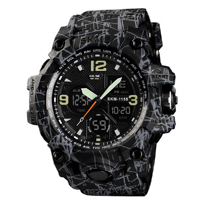 

SKMEI 1155B Quartz Digital Electronic Men Watch Fashion Casual Outdoor Sports Male Wristwatch Dual Time Date Week Chrono Alarm 5AT