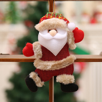 

FUNNYBUNNY Christmas Tree Accessories Christmas Doll Dancing Old Man Snowman Deer Bear Fabric Doll Hanging Gifts