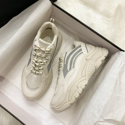 

Fathers shoes&womens super-hot autumn thick-soled mesh surface breathable Baitao sports shoes ins tide