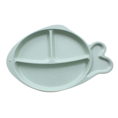

Creative Fish Shaped Pure Color Wheat Straw Plate Dishes Food Feeding Fruit Snack Tableware Dinnerware For Baby Children