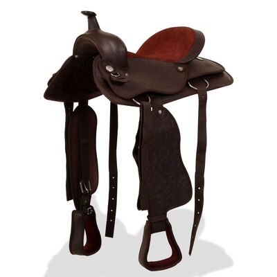 

Western Saddle Headstall&Breast Collar Real Leather 17" Brown